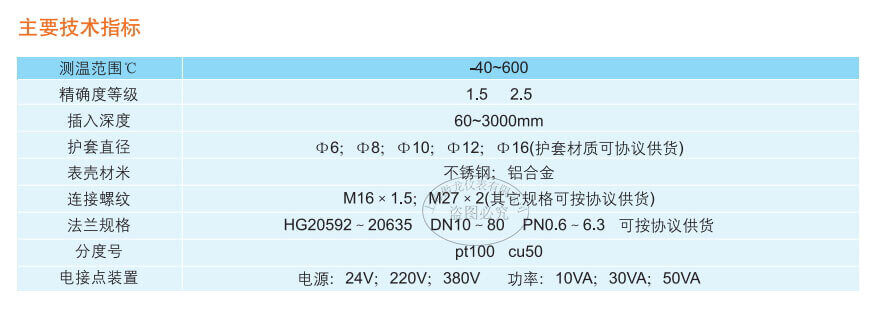 双金属温度计WSS-311 411 511